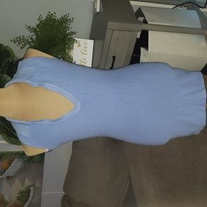 House of Harlow 1960 Deep V Collar neck Compression Knit Dress